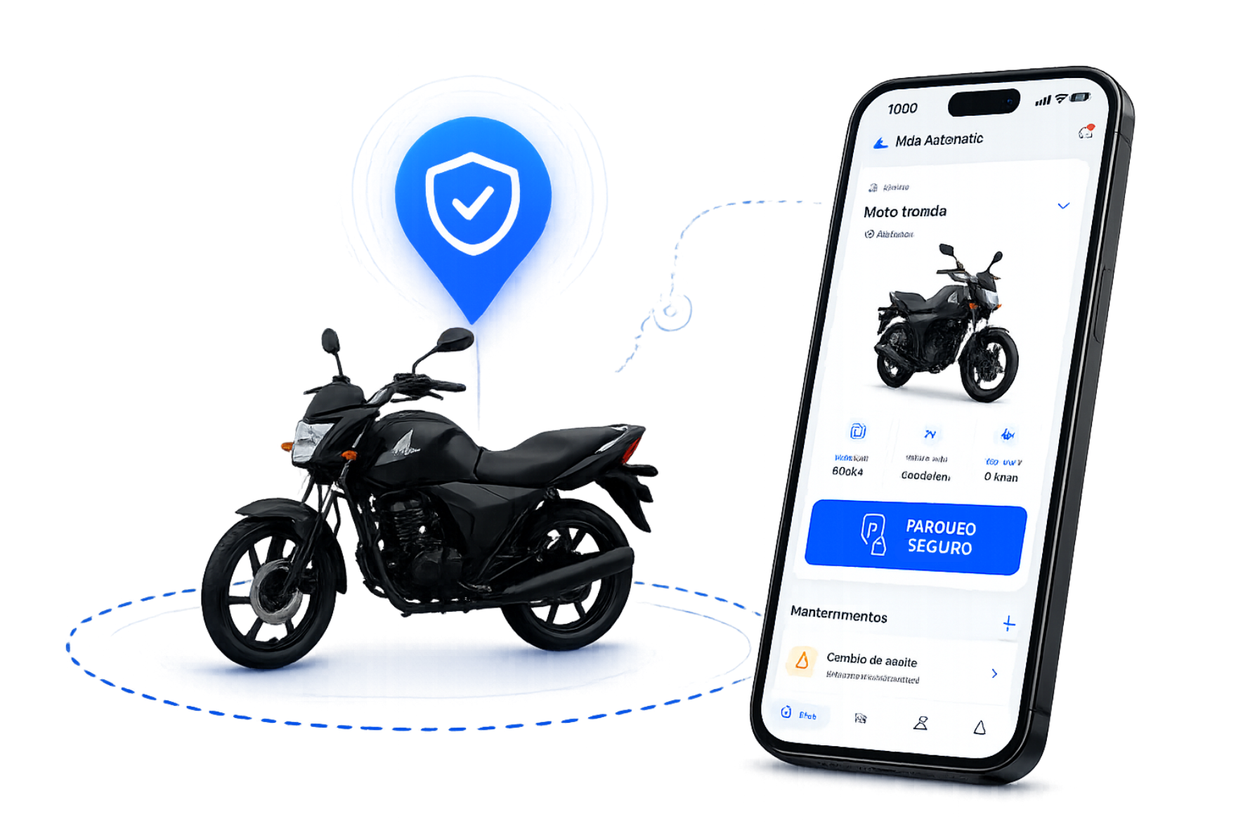 App AUTOMATIC — parqueo seguro de la moto Honda