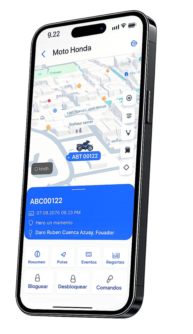 App AUTOMATIC — rastreo satelital 24/7 de la moto Honda